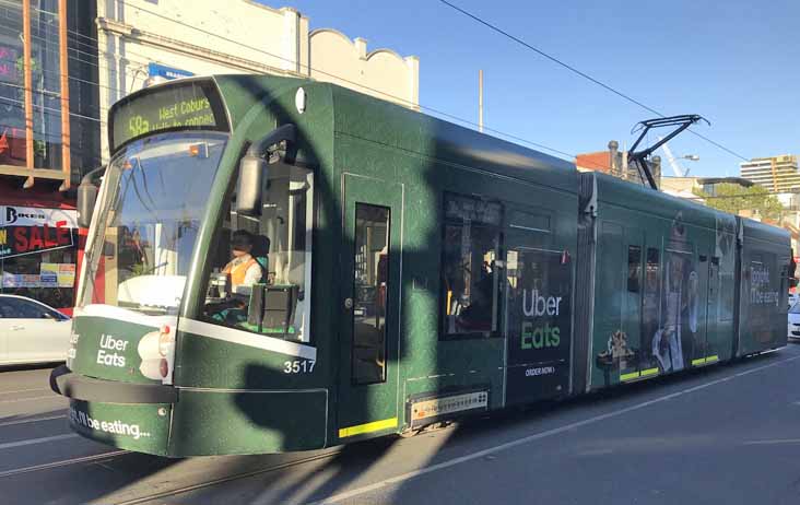 Yarra Trams Siemens Combino Uber Eats 3517